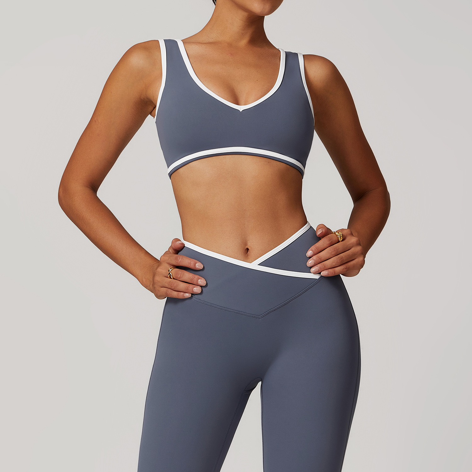 Push Up Bra Padded - V-Neck Sports Bra Women Top Push