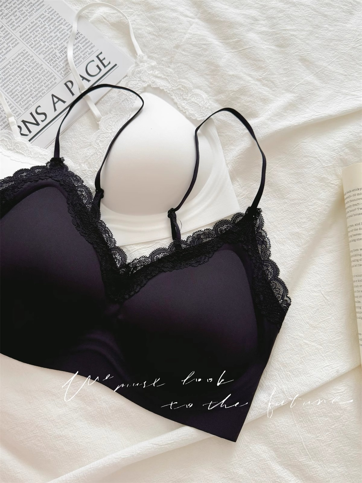 French Style Lace Bralette Fem - Bralette Wireless Soft ulasan dan harga