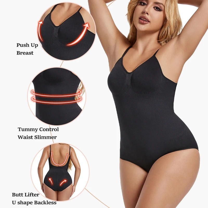 Womens Backless Bodysuits Seam - Shapewear Bodysuit Firm ulasan dan harga