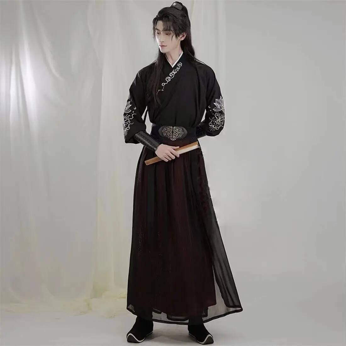 Ancient knight hanfu men women - Robe Silk Women ulasan dan harga