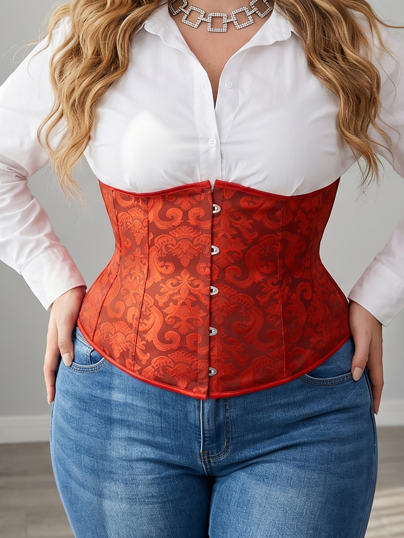Women's Plus Size Court Lace W - Corset Waist Cinch ulasan dan harga