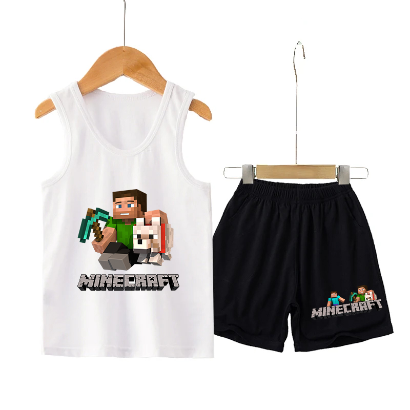 Minecrafted Children Vest+shor - Boyshort Underwear ulasan dan harga