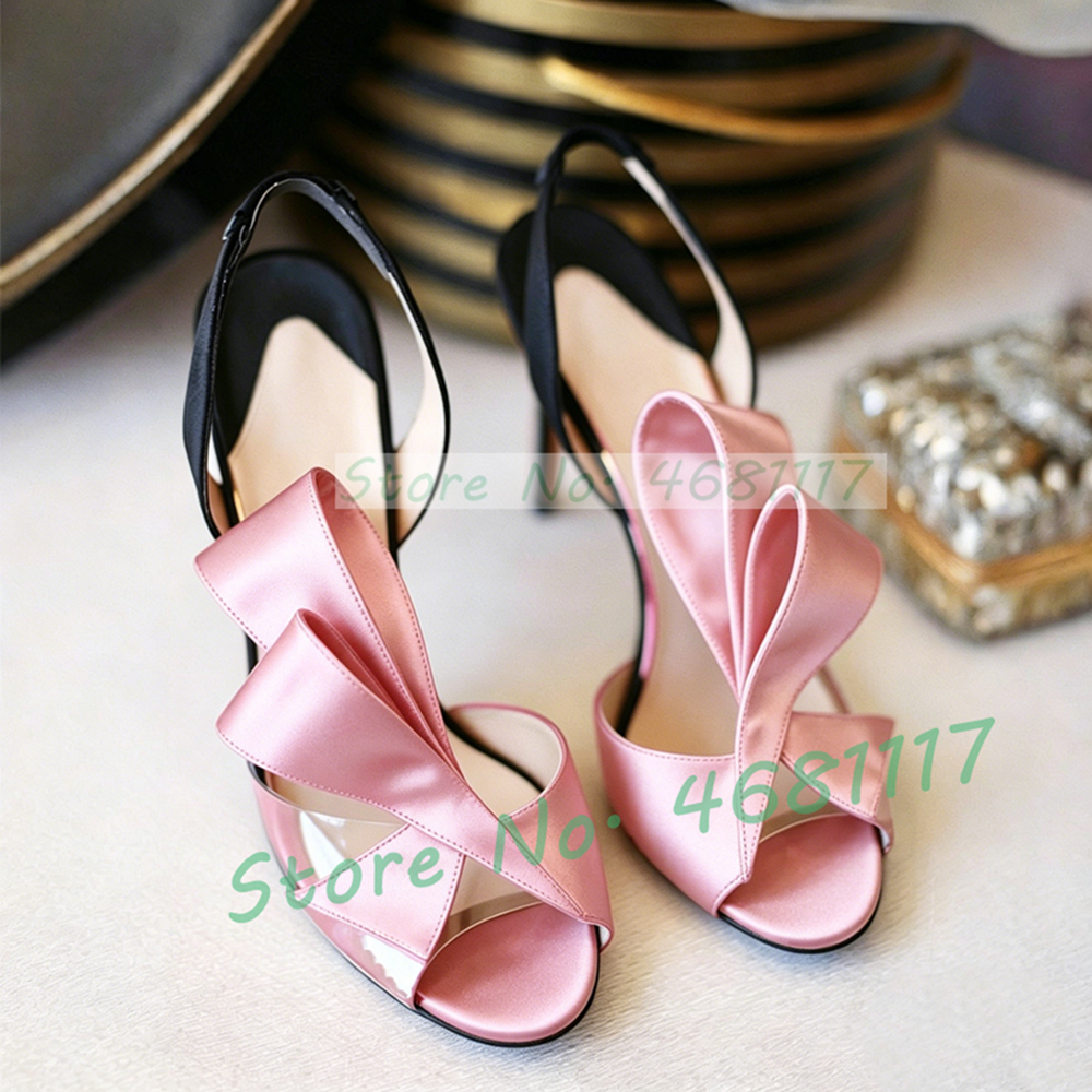 Satin Bow Back Strap High Heel - Slip Dress Satin ulasan dan harga
