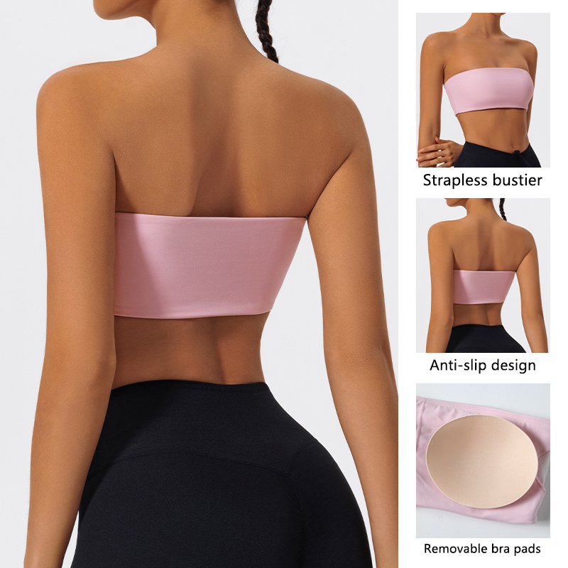 Strapless Sports Bra Gym Crop  - Sports Bra High Impact ulasan dan harga