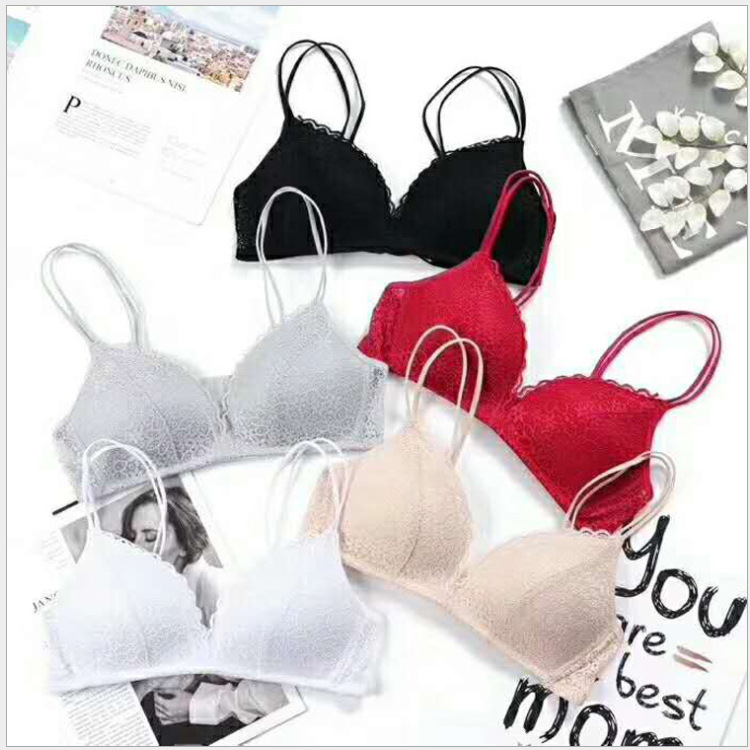 Women Bralette French Style La - Bralette Wireless Soft ulasan dan harga
