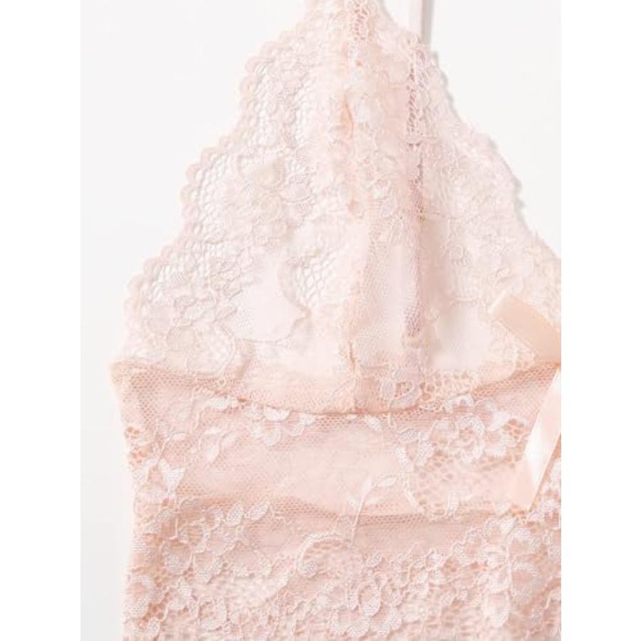 Women's 2 Pcs Lingerie Floral  - Cami Top Lace ulasan dan harga