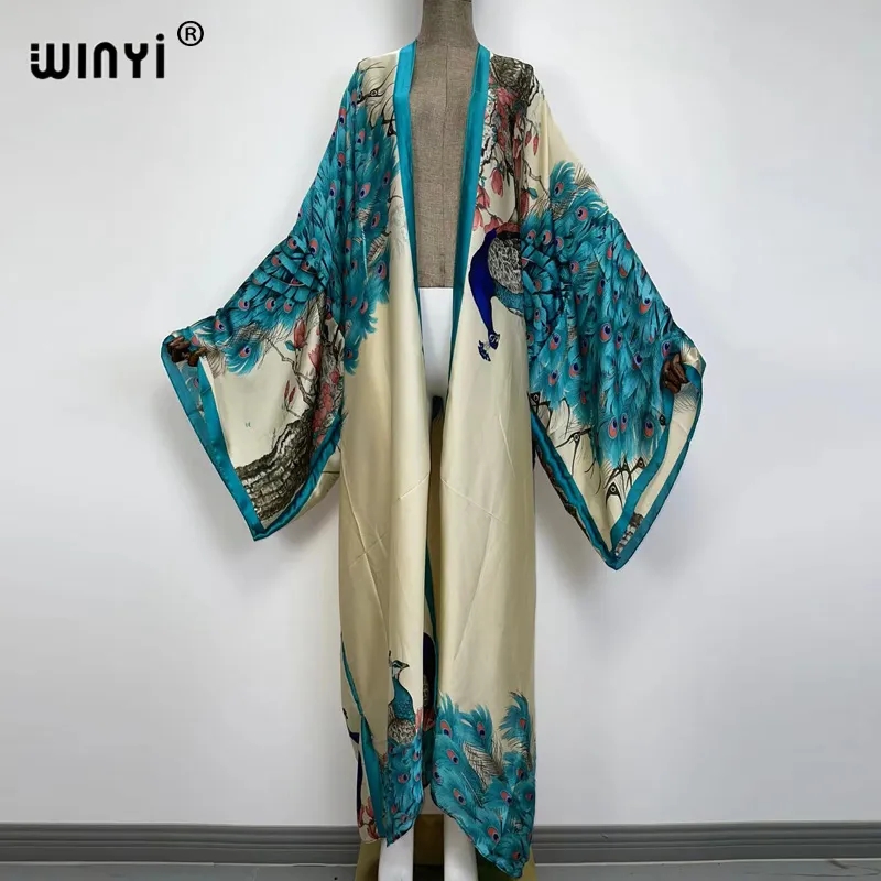 WINYI 2024 Summer Women Cardig - Robe Silk Women ulasan dan harga