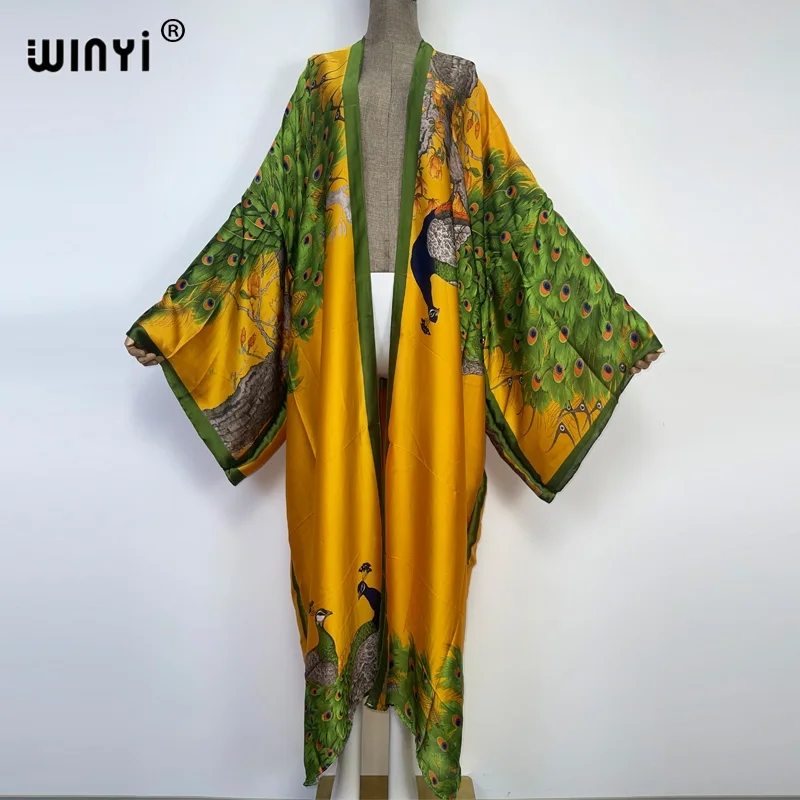 WINYI 2024 Summer Women Cardig - Robe Silk Women ulasan dan harga