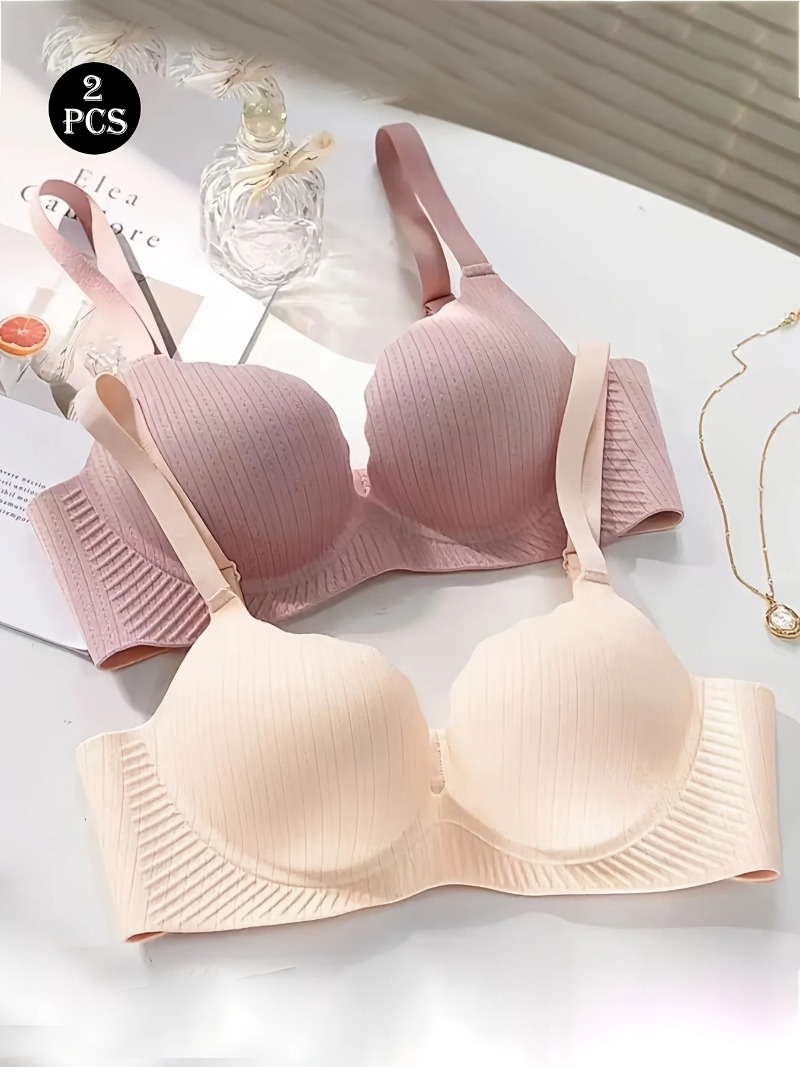 2PCS Petite Womens AA Cup Bra  - Push Up Bra Padded ulasan dan harga